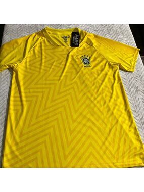 Rass Sports Men's Yellow Brazil Shirt L/XL